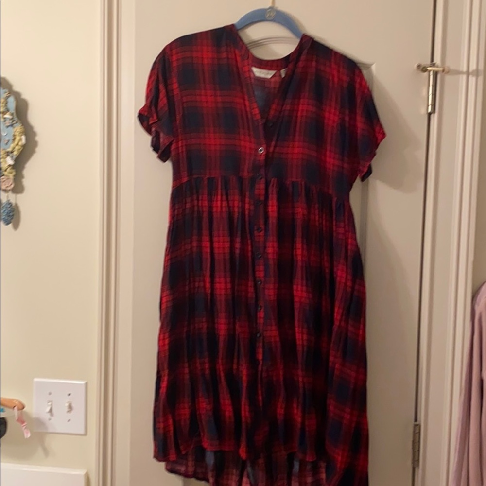 Short plaid dress from Anthropologie